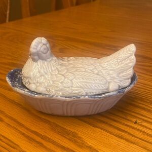 Vintage China Turkey on Nest Butter Dish